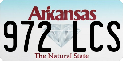 AR license plate 972LCS