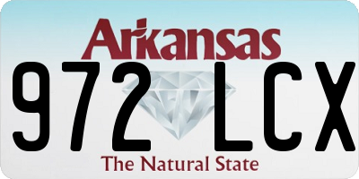 AR license plate 972LCX