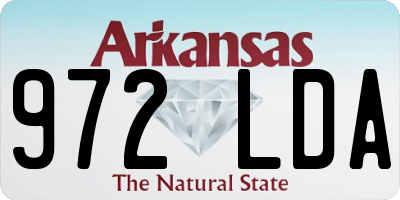 AR license plate 972LDA
