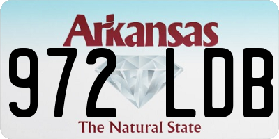 AR license plate 972LDB