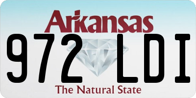 AR license plate 972LDI