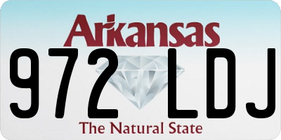 AR license plate 972LDJ