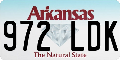 AR license plate 972LDK