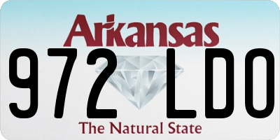 AR license plate 972LDO