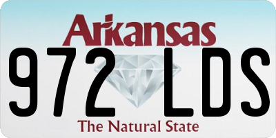 AR license plate 972LDS