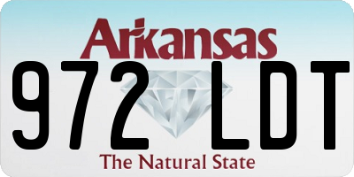 AR license plate 972LDT