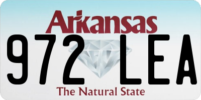 AR license plate 972LEA
