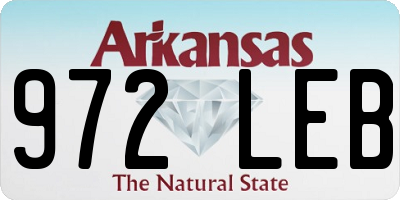 AR license plate 972LEB
