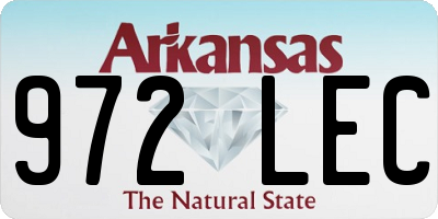 AR license plate 972LEC