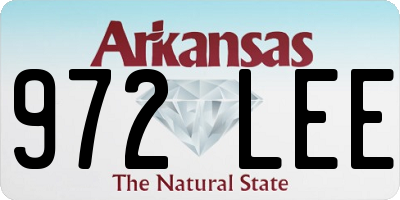 AR license plate 972LEE