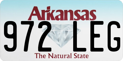 AR license plate 972LEG