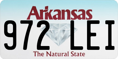 AR license plate 972LEI