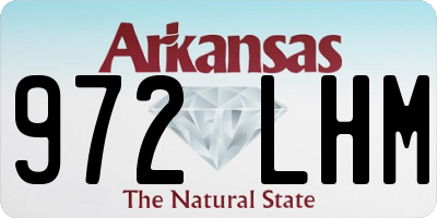 AR license plate 972LHM