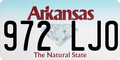 AR license plate 972LJO