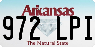 AR license plate 972LPI