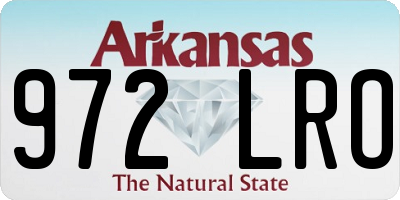 AR license plate 972LRO