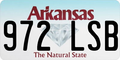 AR license plate 972LSB