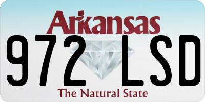 AR license plate 972LSD