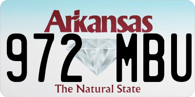 AR license plate 972MBU
