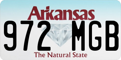 AR license plate 972MGB