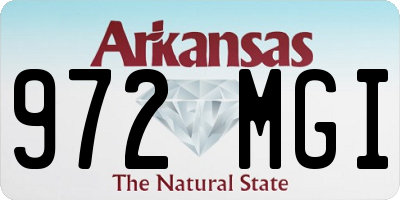 AR license plate 972MGI