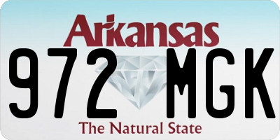 AR license plate 972MGK