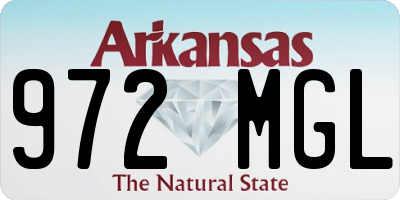 AR license plate 972MGL