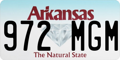 AR license plate 972MGM