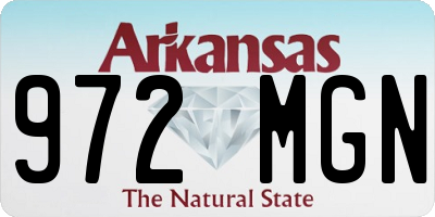 AR license plate 972MGN