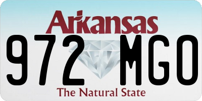 AR license plate 972MGO