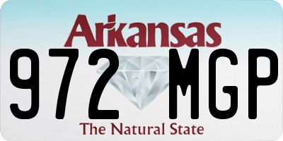 AR license plate 972MGP