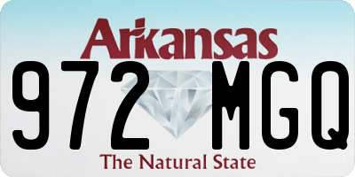 AR license plate 972MGQ