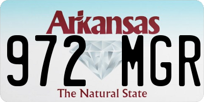 AR license plate 972MGR