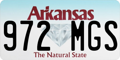 AR license plate 972MGS