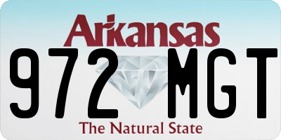 AR license plate 972MGT