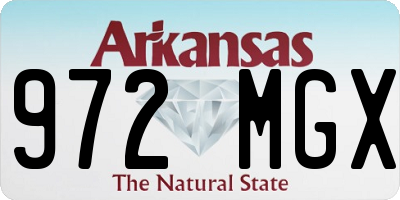 AR license plate 972MGX