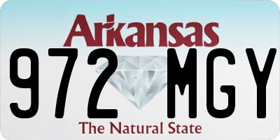 AR license plate 972MGY