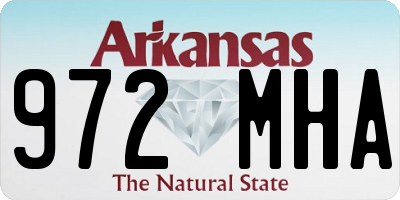 AR license plate 972MHA