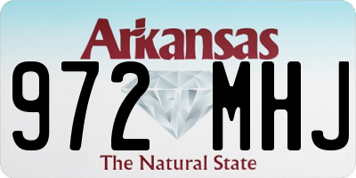 AR license plate 972MHJ