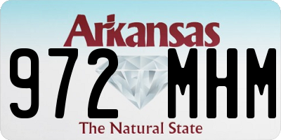 AR license plate 972MHM