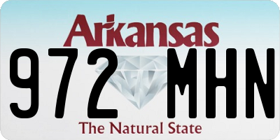 AR license plate 972MHN