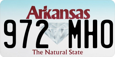 AR license plate 972MHO