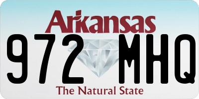 AR license plate 972MHQ