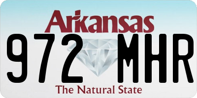 AR license plate 972MHR