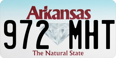 AR license plate 972MHT