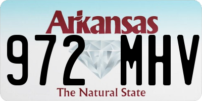 AR license plate 972MHV