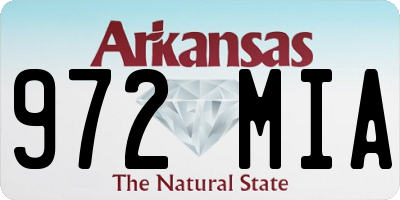 AR license plate 972MIA