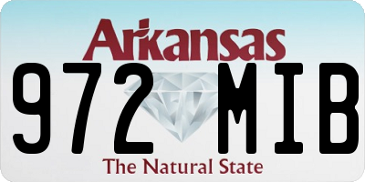AR license plate 972MIB