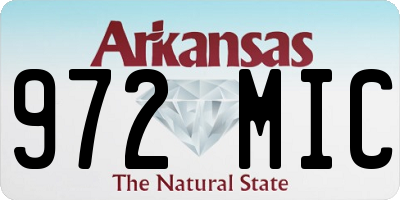 AR license plate 972MIC