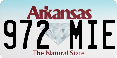 AR license plate 972MIE